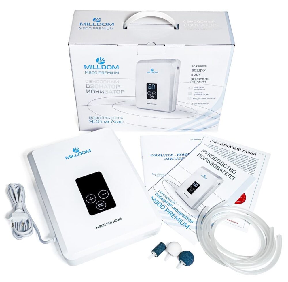 Бытовой озонатор-ионизатор воздуха и воды MILLDOM M900 Premium